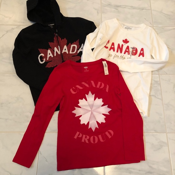 Old Navy Other - Girls Canada Day bundle!  Two tops one hoodie. Euc